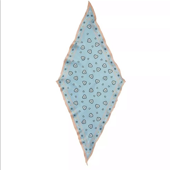 COACH Western Heart Silk Diamond Scarf NEW - Picture 5 of 5
